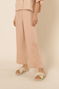 Nude Lucy nude lounge linen crop pant clay pants