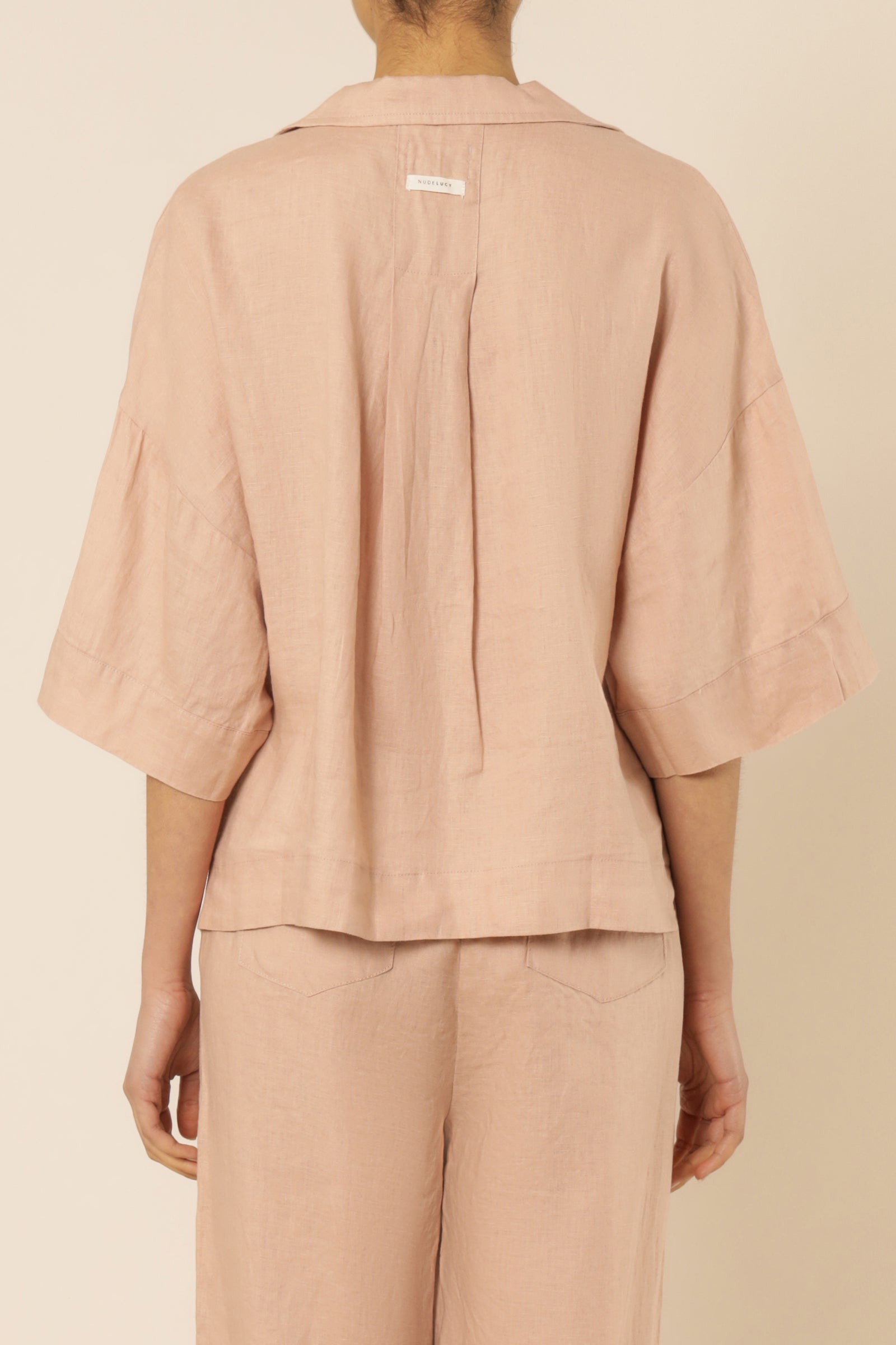 Nude Lucy Nude Lounge Linen Shirt Clay Shirt 