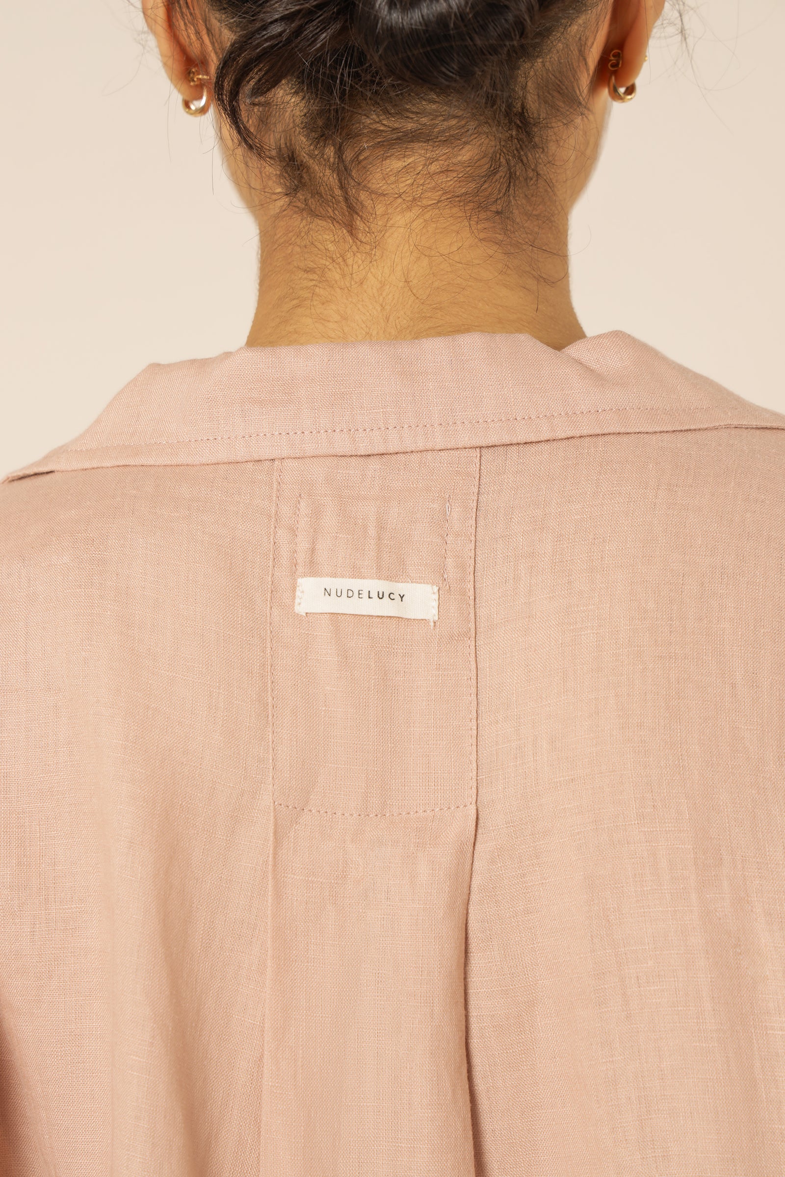 Nude Lucy Nude Lounge Linen Shirt Clay Shirt 