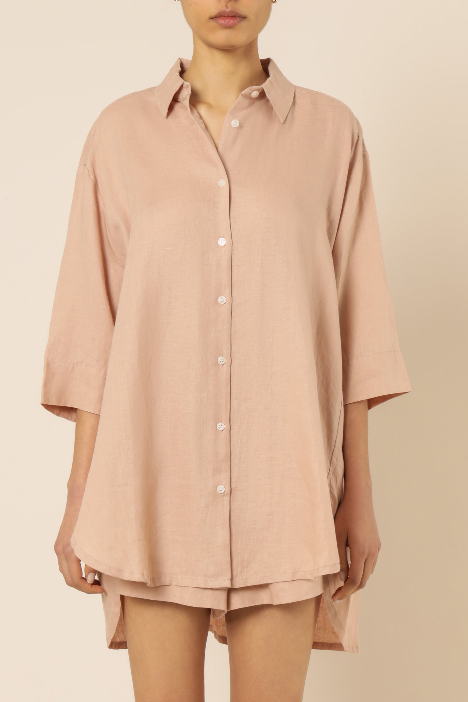 Nude Lucy Nude Lounge Longline Shirt Clay Shirt 