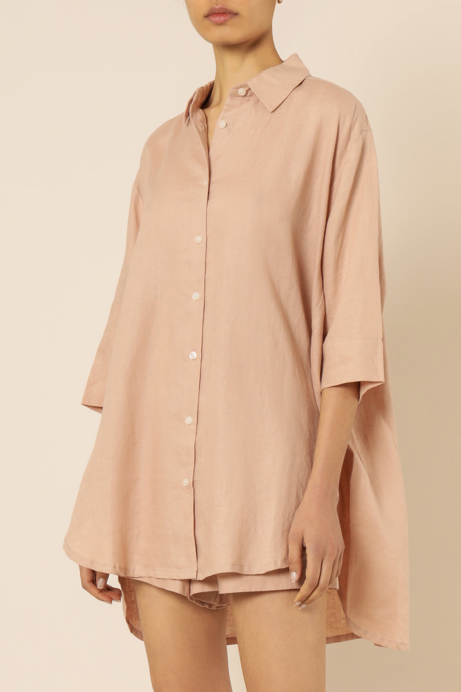 Nude Lucy Nude Lounge Longline Shirt Clay Shirt 