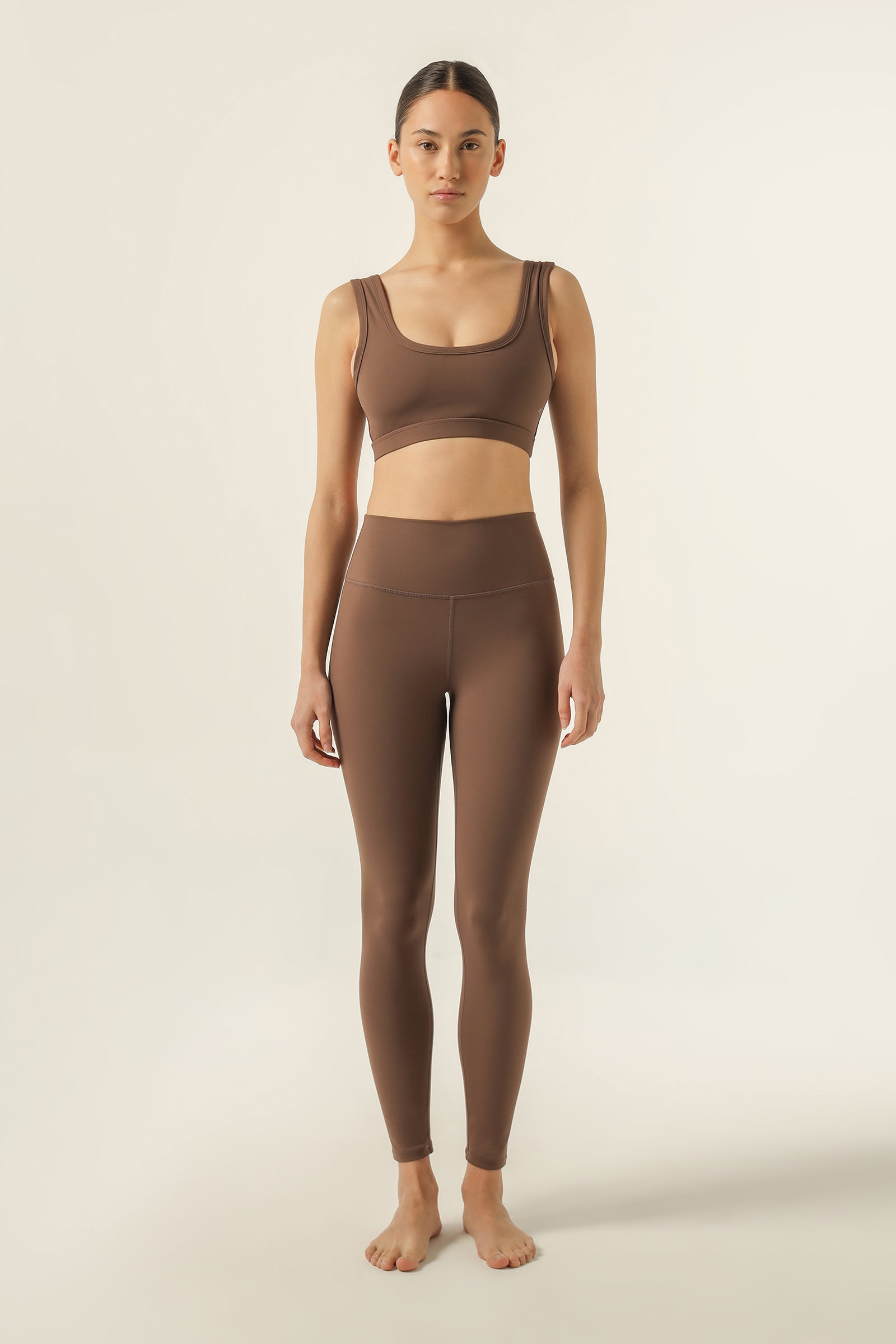 Nude Lucy Nude Active Full Length Tights in Chestnut
