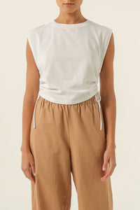 Nude Lucy Rowan Organic Drawstring Tank in White