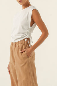 Nude Lucy Rowan Organic Drawstring Tank in White