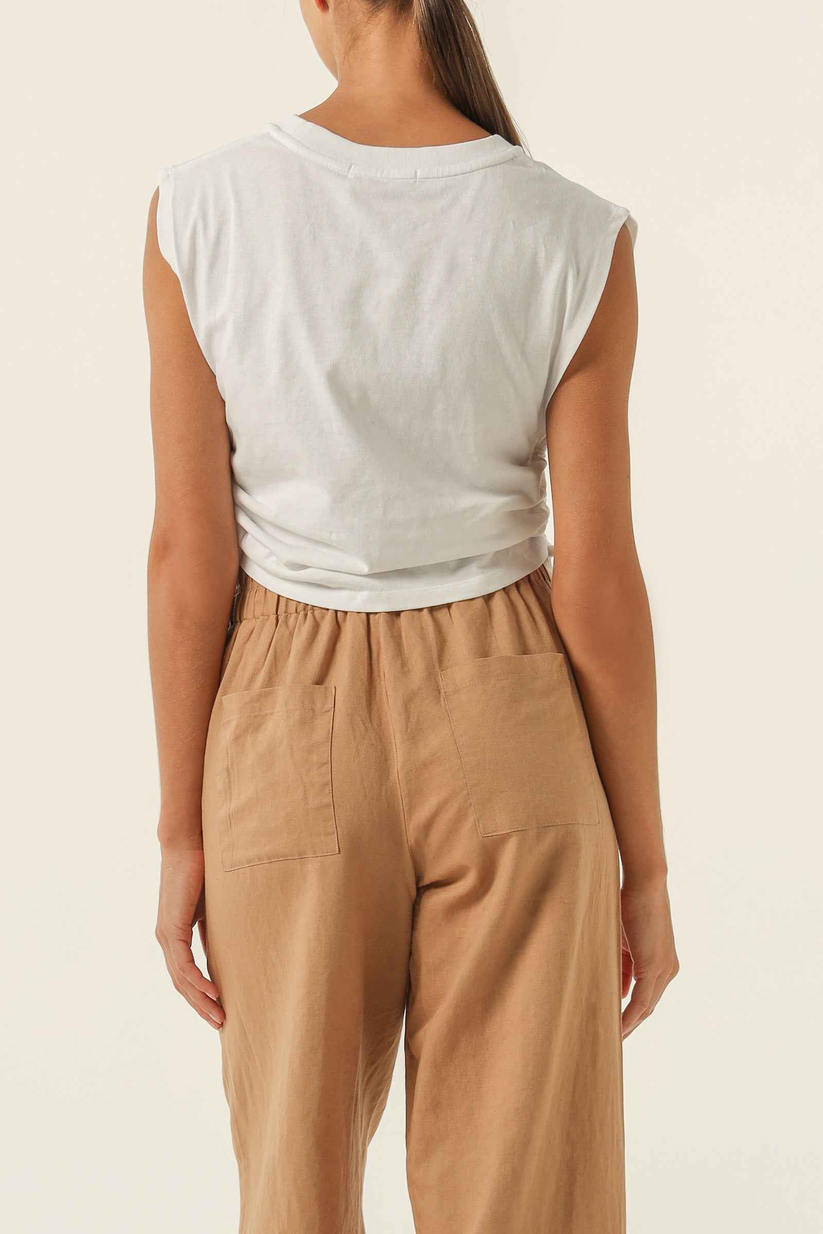 Nude Lucy Rowan Organic Drawstring Tank in White