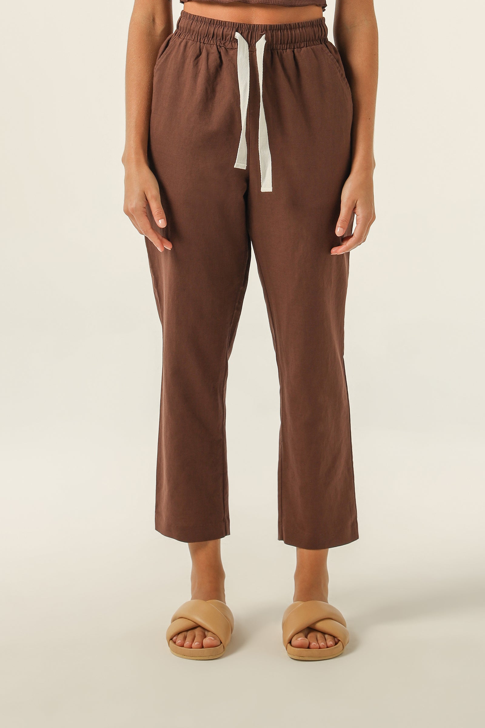 Nude Lucy Nude Classic Pant In a Brown Cedar Colour