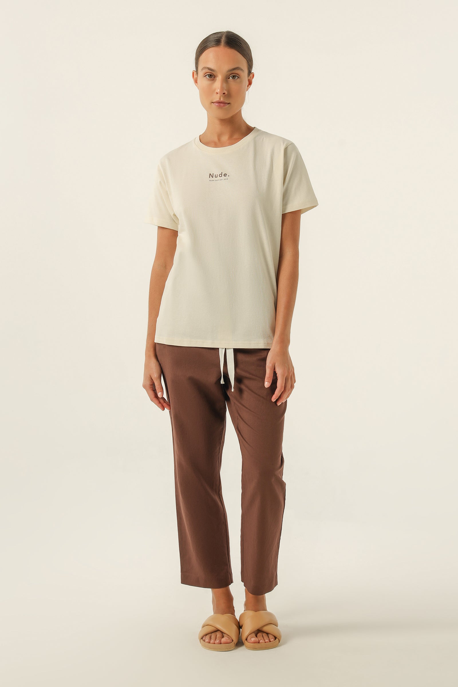 Nude Lucy Nude Organic Heritage Tee In Nutmeg 