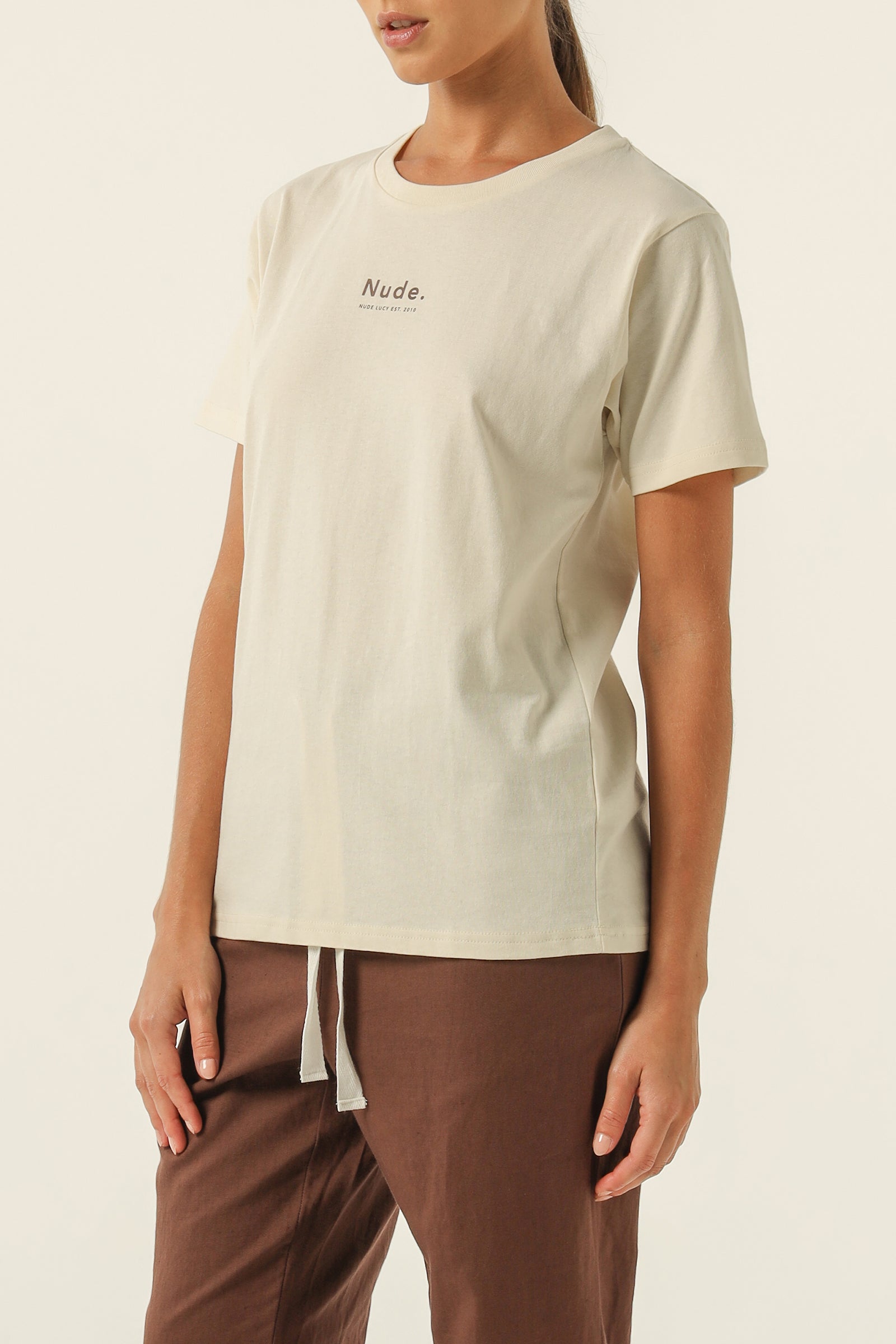 Nude Lucy Nude Organic Heritage Tee In Nutmeg 