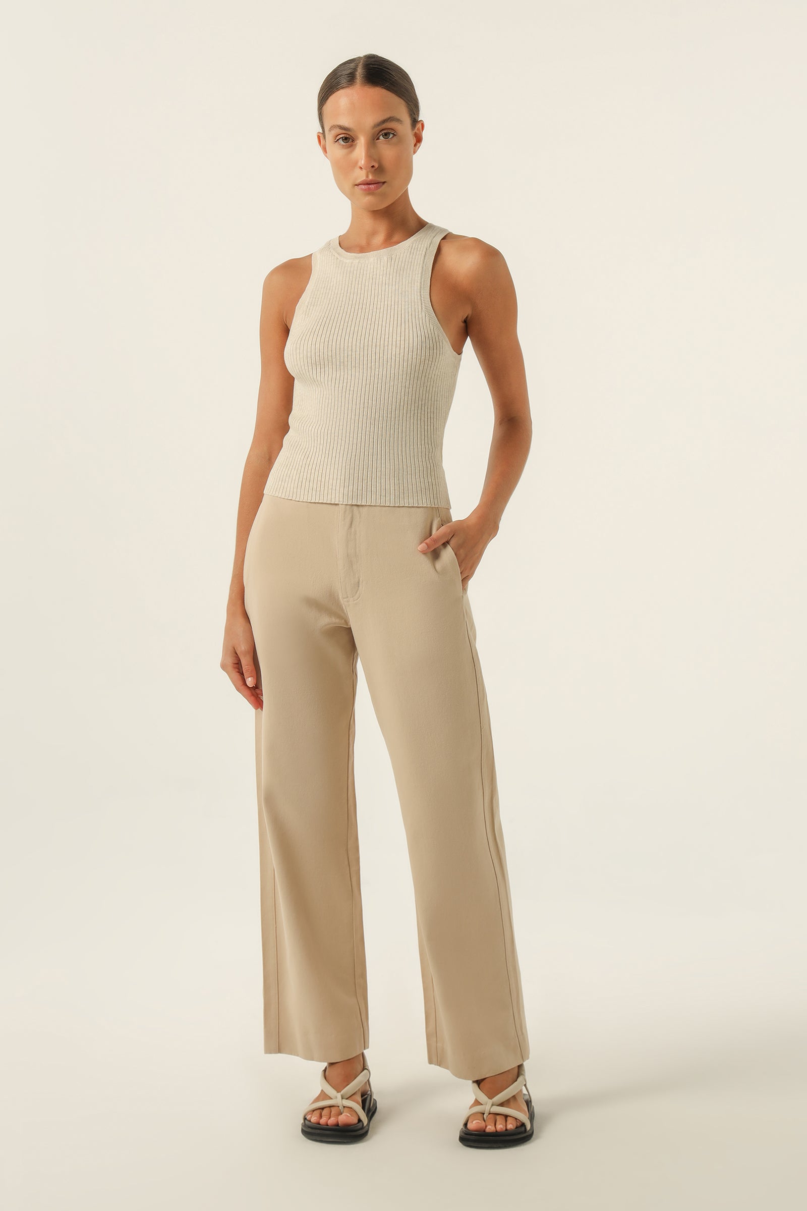 Nude Lucy Cooper Pant In A Yellow Sand Colour 