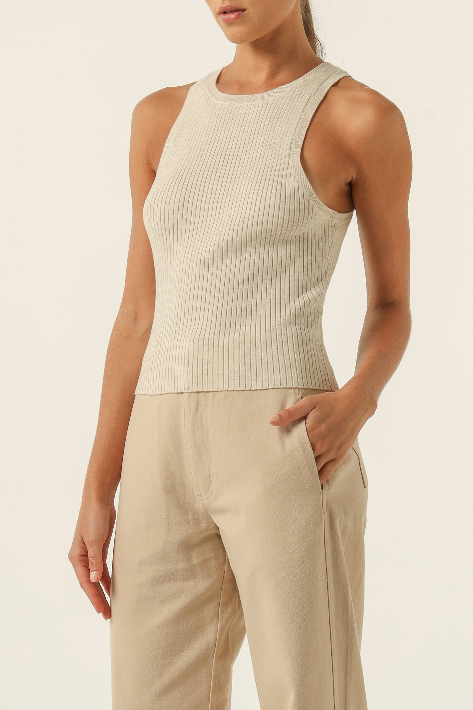 Nude Lucy Nude Classic Knit Tank In Nutmeg 