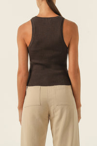 Nude Lucy Nude Classic Knit Tank In a Brown Cedar Colour