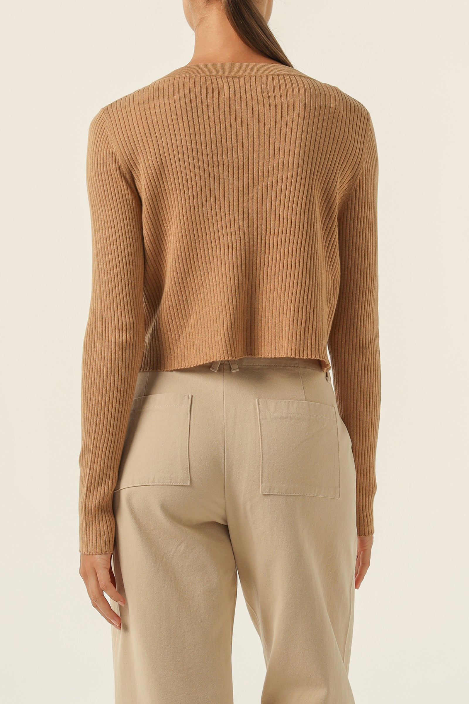 Nude Lucy Alma Cardigan in a Brown Coffee Colour