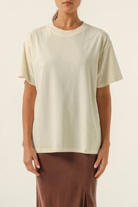 Nude Lucy Frankie Organic Washed Bf Tee in Nutmeg