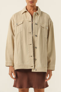Nude Lucy Binx Denim Jacket Deep In a Yellow Sand Colour