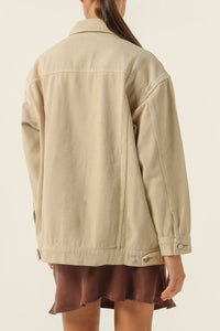 Nude Lucy Binx Denim Jacket Deep In a Yellow Sand Colour
