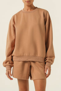 Nude Lucy Carter Curated Sweat in a Brown Coffee Colour