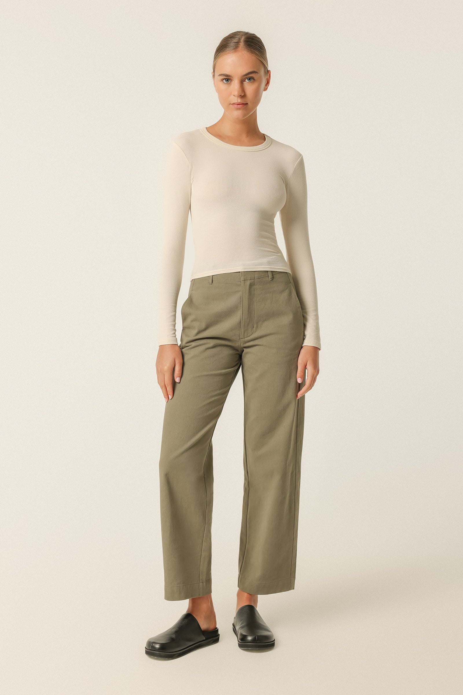 Nude Lucy Cooper Pant In A Green Willow Colour 