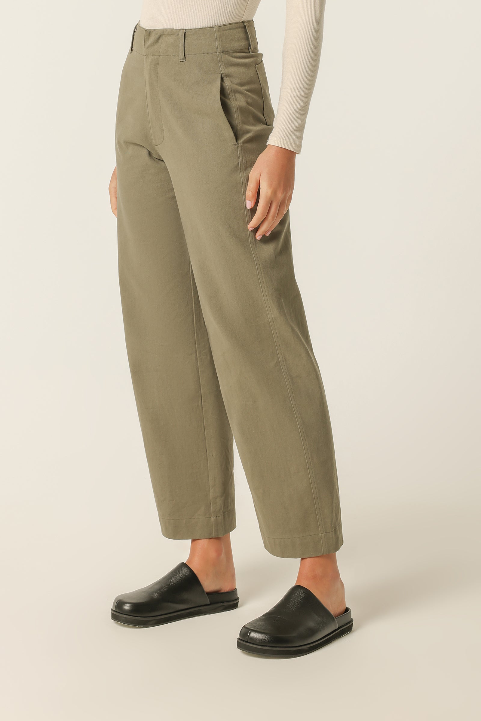 Nude Lucy Cooper Pant In A Green Willow Colour 
