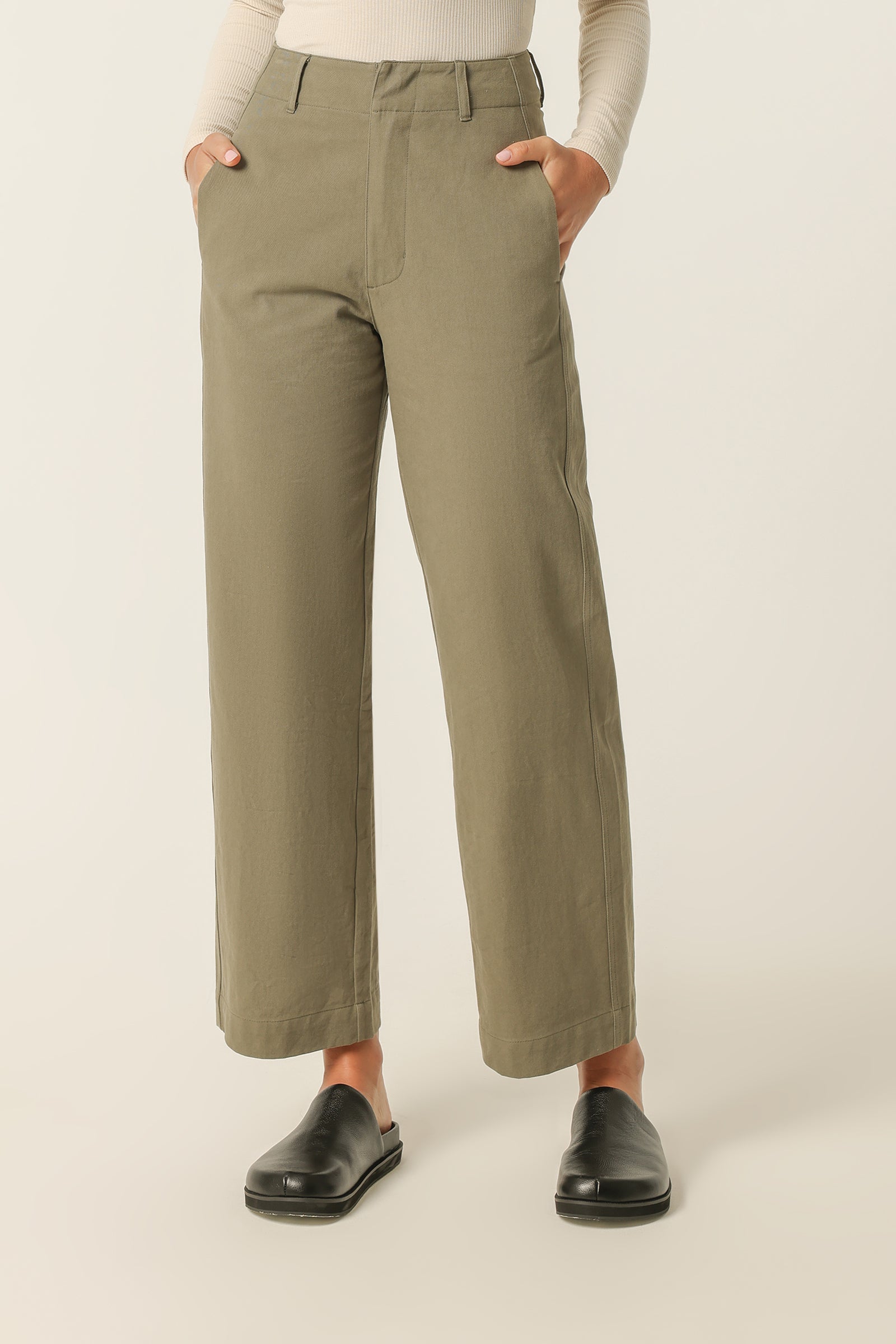 Nude Lucy Cooper Pant In A Green Willow Colour 