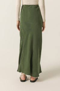 Nude Lucy Harlow Cupro Maxi Skirt in Pine