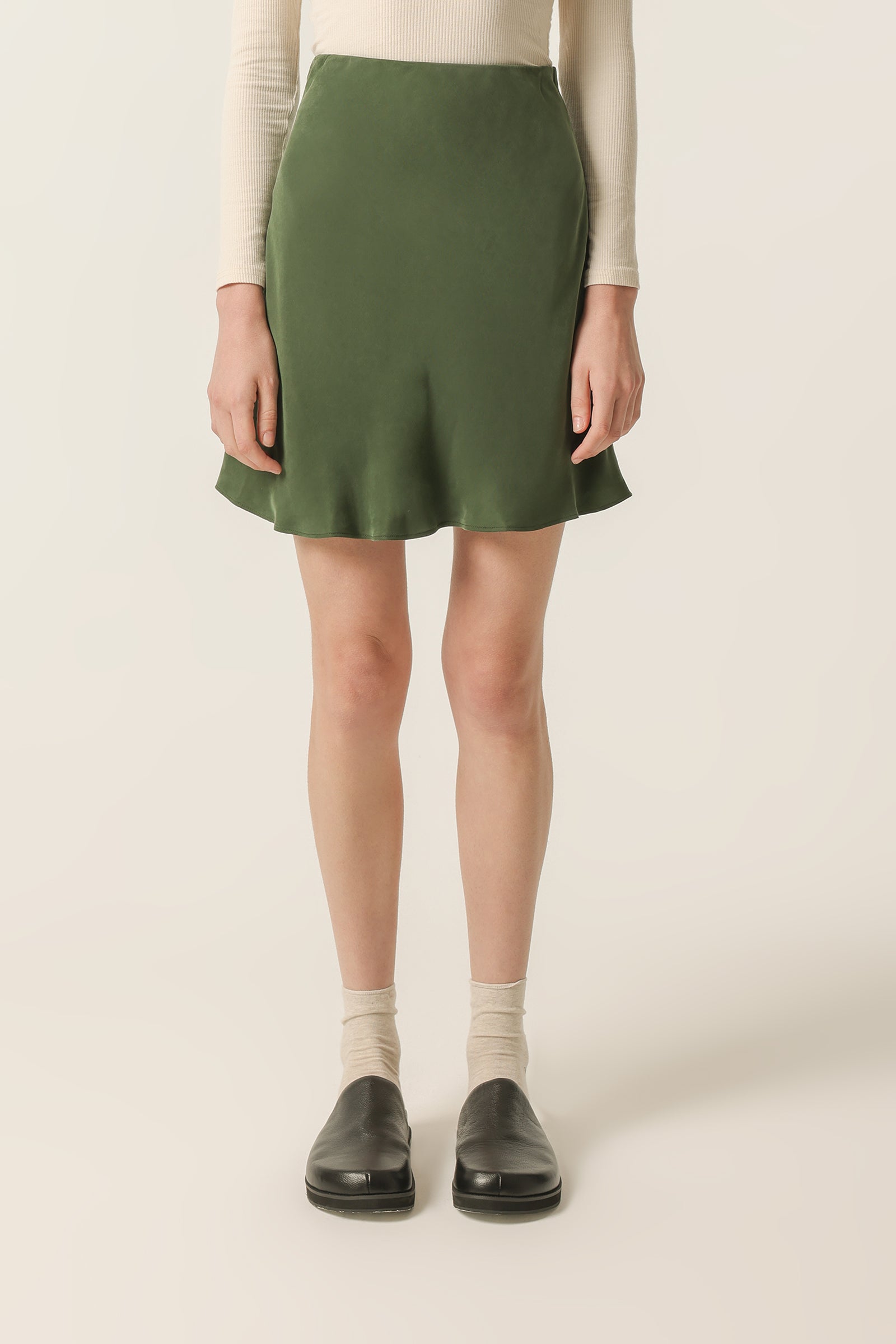 Nude Lucy Reese Cupro Mini Skirt in Pine