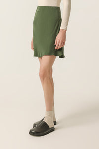Nude Lucy Reese Cupro Mini Skirt in Pine