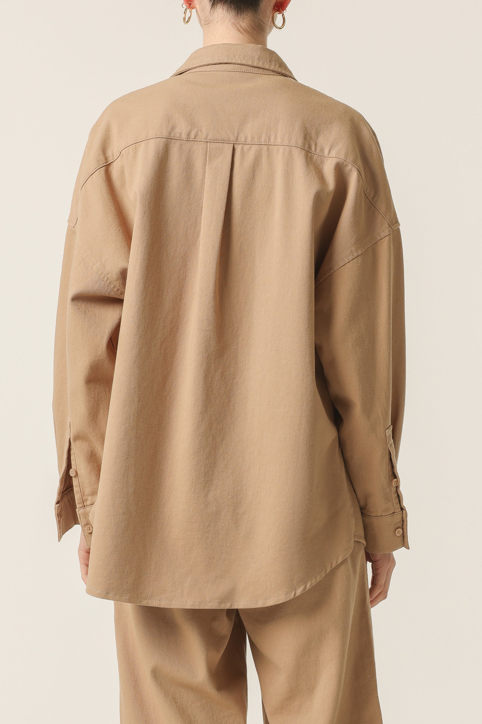Nude Lucy Denver Shirt In a Beige Sepia Colour