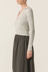 Nude Lucy Paige Knit Top In Grey Marle