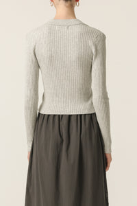 Nude Lucy Paige Knit Top In Grey Marle
