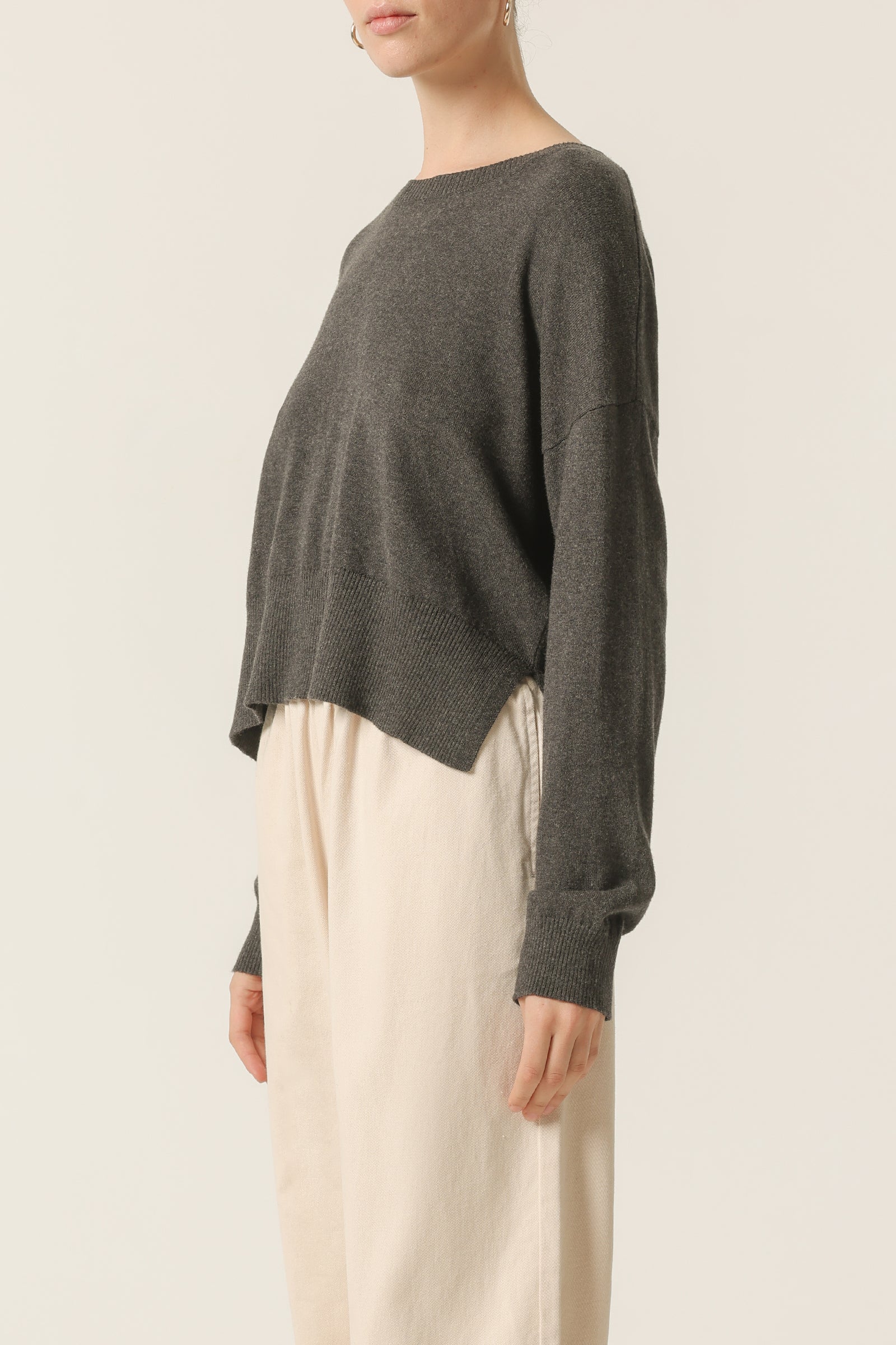 Nude Lucy Taryn Knit In Charin A Brown Coal Colour 