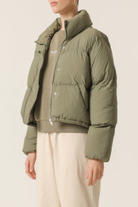 Nude Lucy Topher Puffer Jacket In a Green Willow Colour