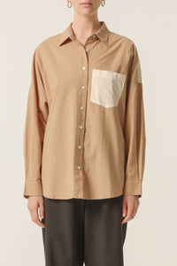 Nude Lucy Finn Shirt In a Beige Sepia Colour