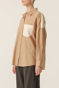 Nude Lucy Finn Shirt In a Beige Sepia Colour