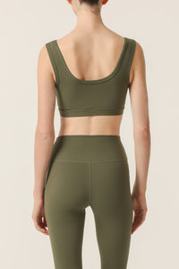 Nude Lucy Nude Active Crop Top in Forest