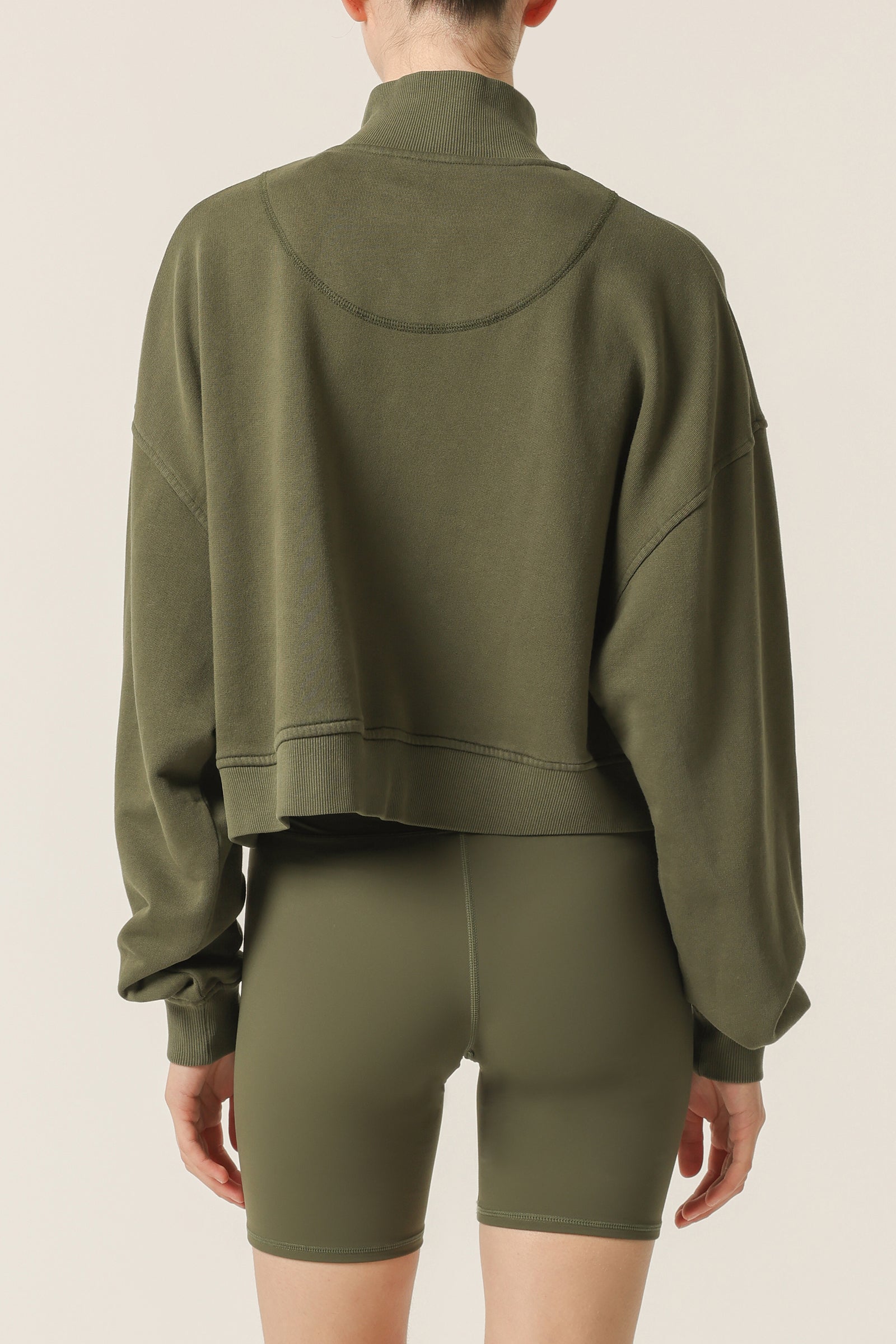 Nude Lucy Nude Active Half Zip Sweat in Forest