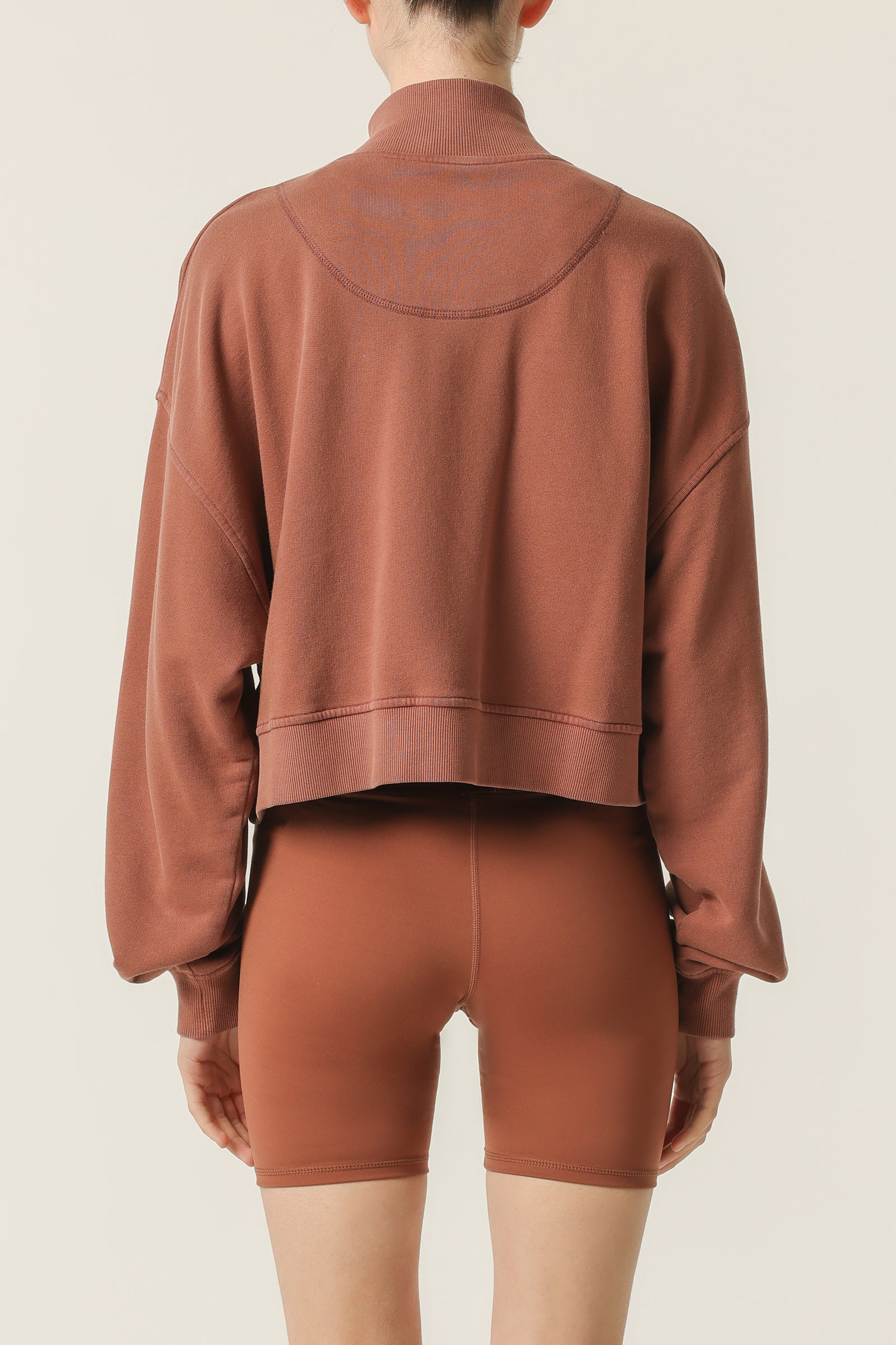 Nude Lucy Nude Active Half Zip Sweat In Sienna 