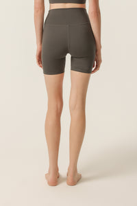 Nude Lucy Nude Active Bike Short in a Dark Grey In a Brown Coal Colour
