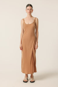 Nude Lucy Harlow Cupro Slip Dress in Maple