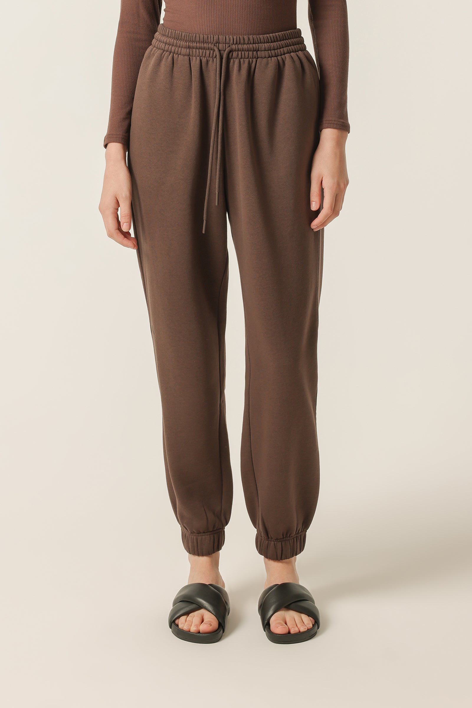 Nude Lucy Carter Curated Trackpant In a Deep Brown Bark Colour 