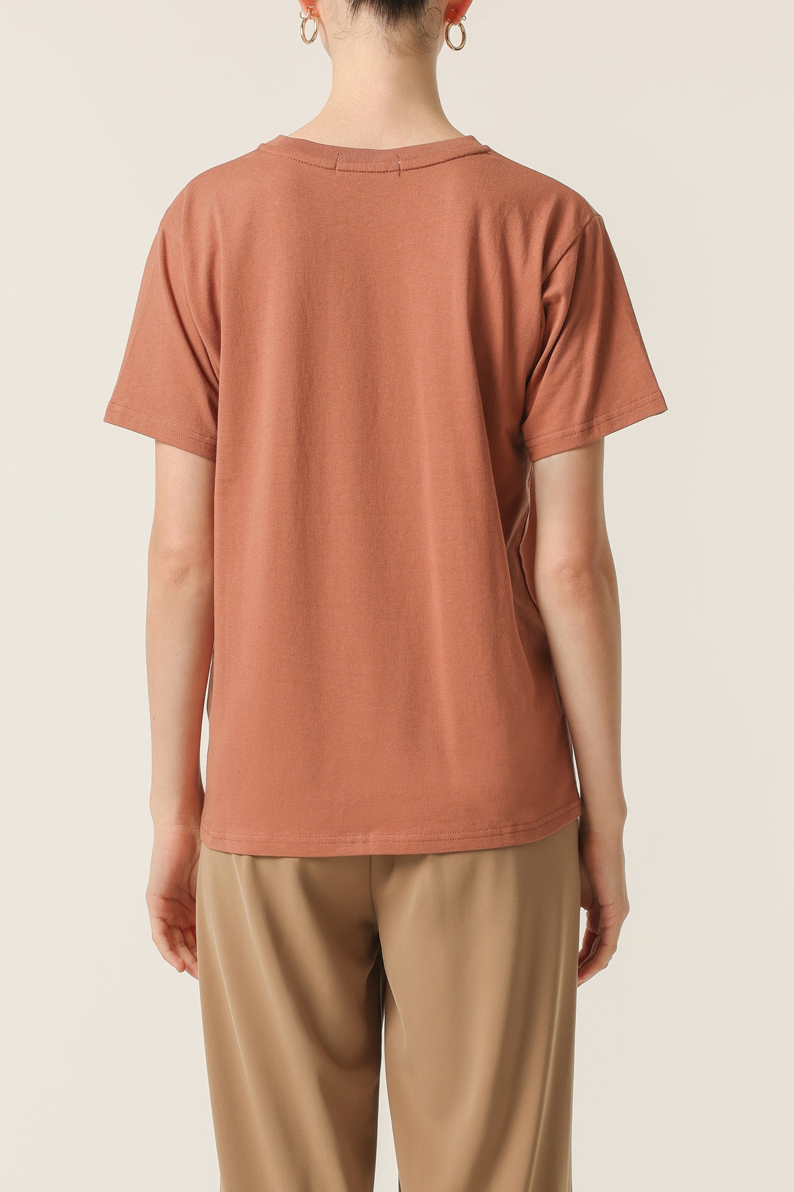 Nude Lucy Nude Organic Heritage Tee in a Light Brown Brandy Colour