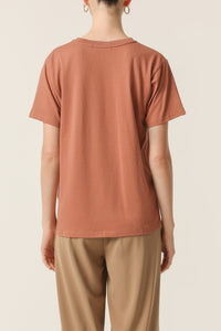 Nude Lucy Nude Organic Heritage Tee in a Light Brown Brandy Colour