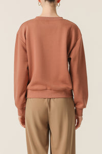 Nude Lucy Nude Heritage Sweat in a Light Brown Brandy Colour