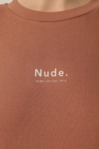 Nude Lucy Nude Heritage Sweat in a Light Brown Brandy Colour