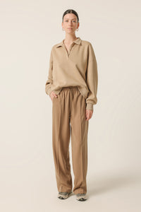 Nude Lucy Winslow Rugby Sweat In a Beige Sepia Colour