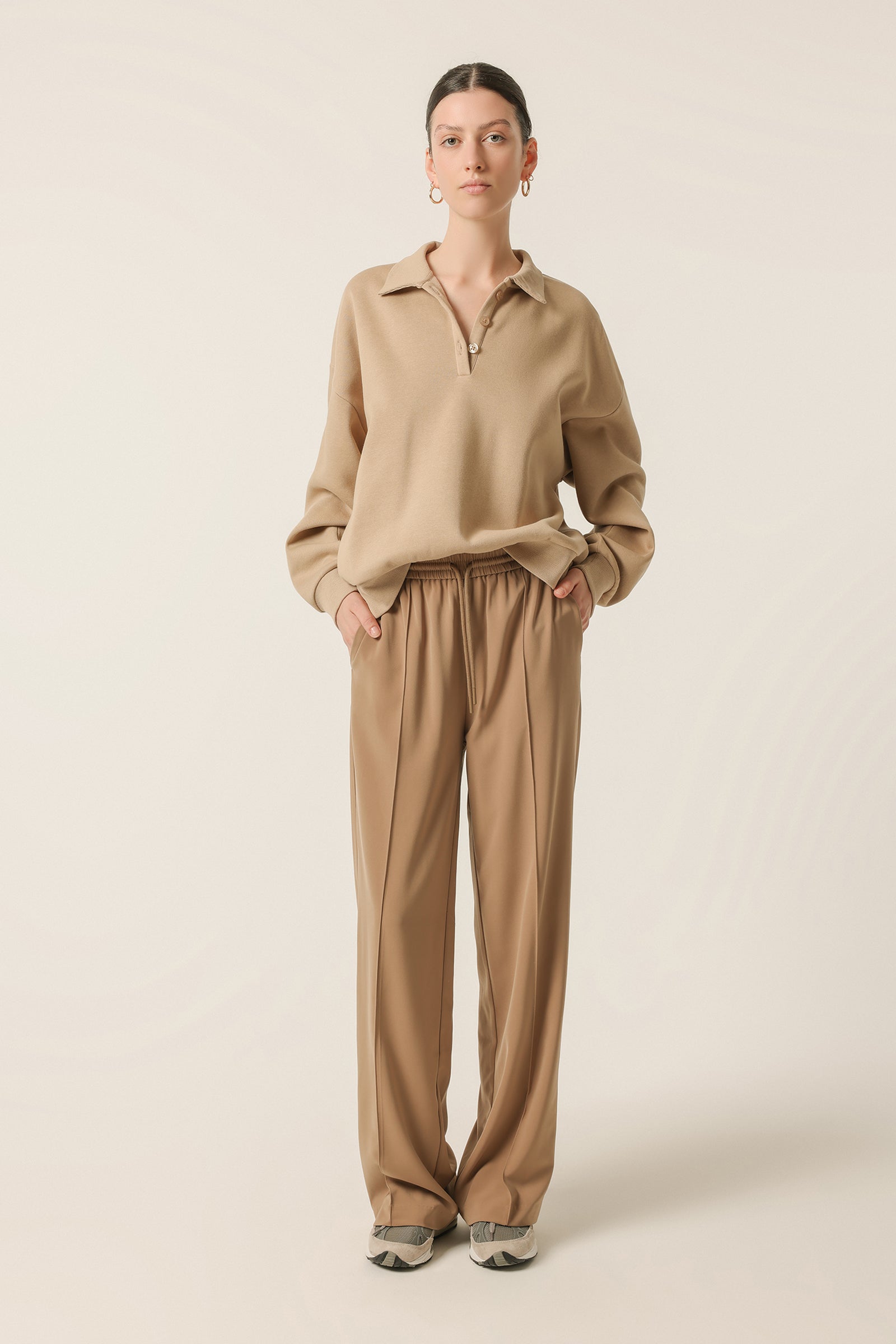 Nude Lucy Melrose Pant In a Beige Sepia Colour