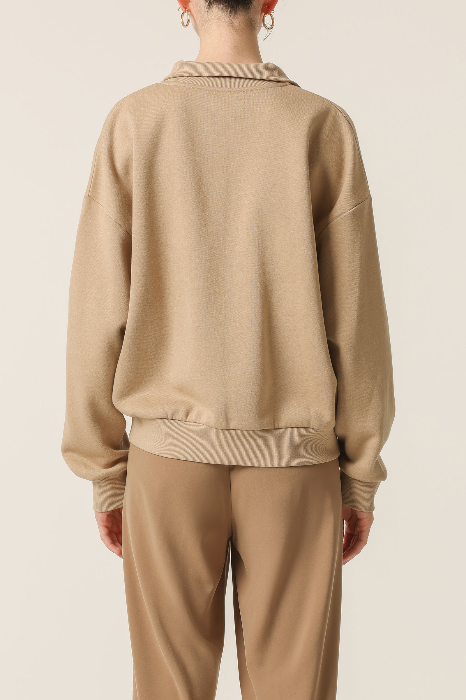 Nude Lucy Winslow Rugby Sweat In A Beige Sepia Colour 