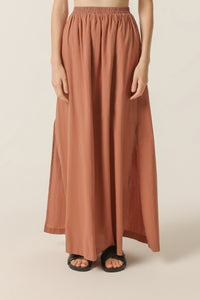 Nude Lucy Hudson Maxi Skirt in a Light Brown Brandy Colour