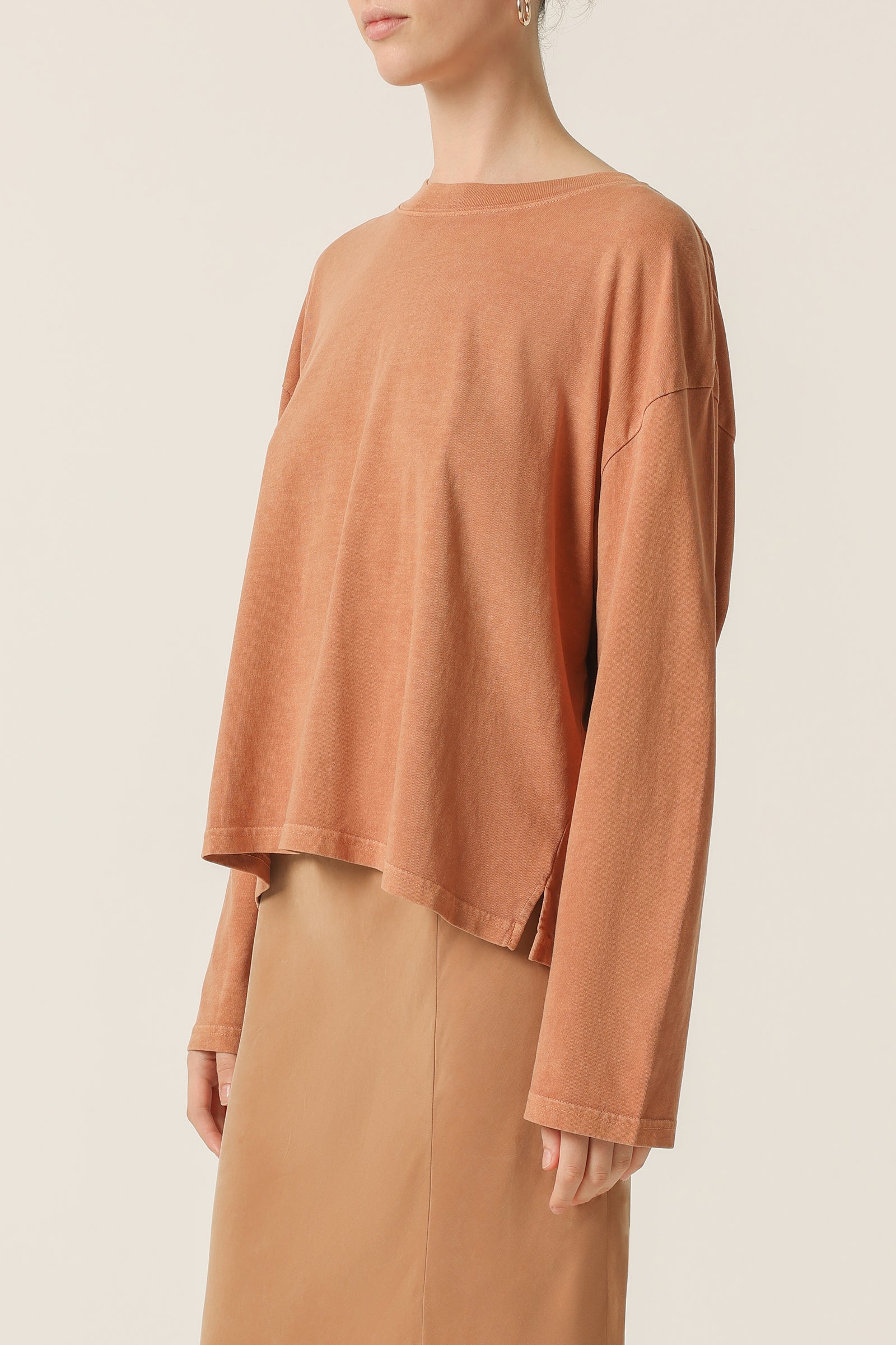 Nude Lucy Spence Organic Washed Tee In Maple 