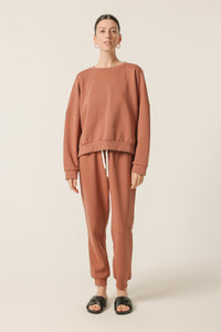 Nude Lucy Carter Classic Oversized Sweat in a Light Brown Brandy Colour