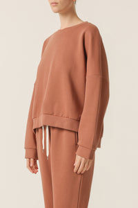 Nude Lucy Carter Classic Oversized Sweat in a Light Brown Brandy Colour